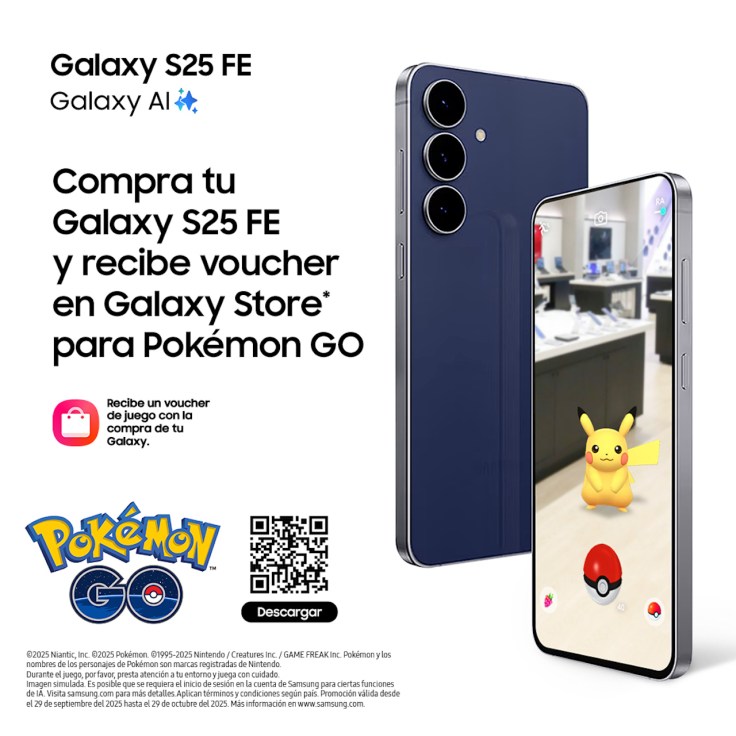 Alianza Samsung con Pokémon GO, para fanáticos del juego y usuarios de Galaxy S25&nbsp;FE
