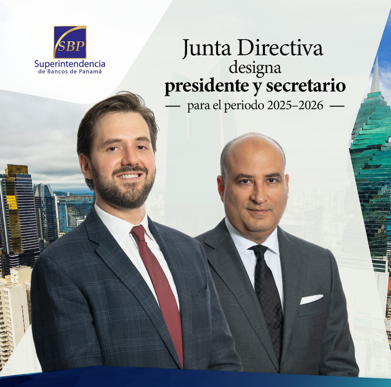 Desde hoy 16, nuevos presidente y secretario designados por Junta Directiva SBP, periodo&nbsp;2025–2026