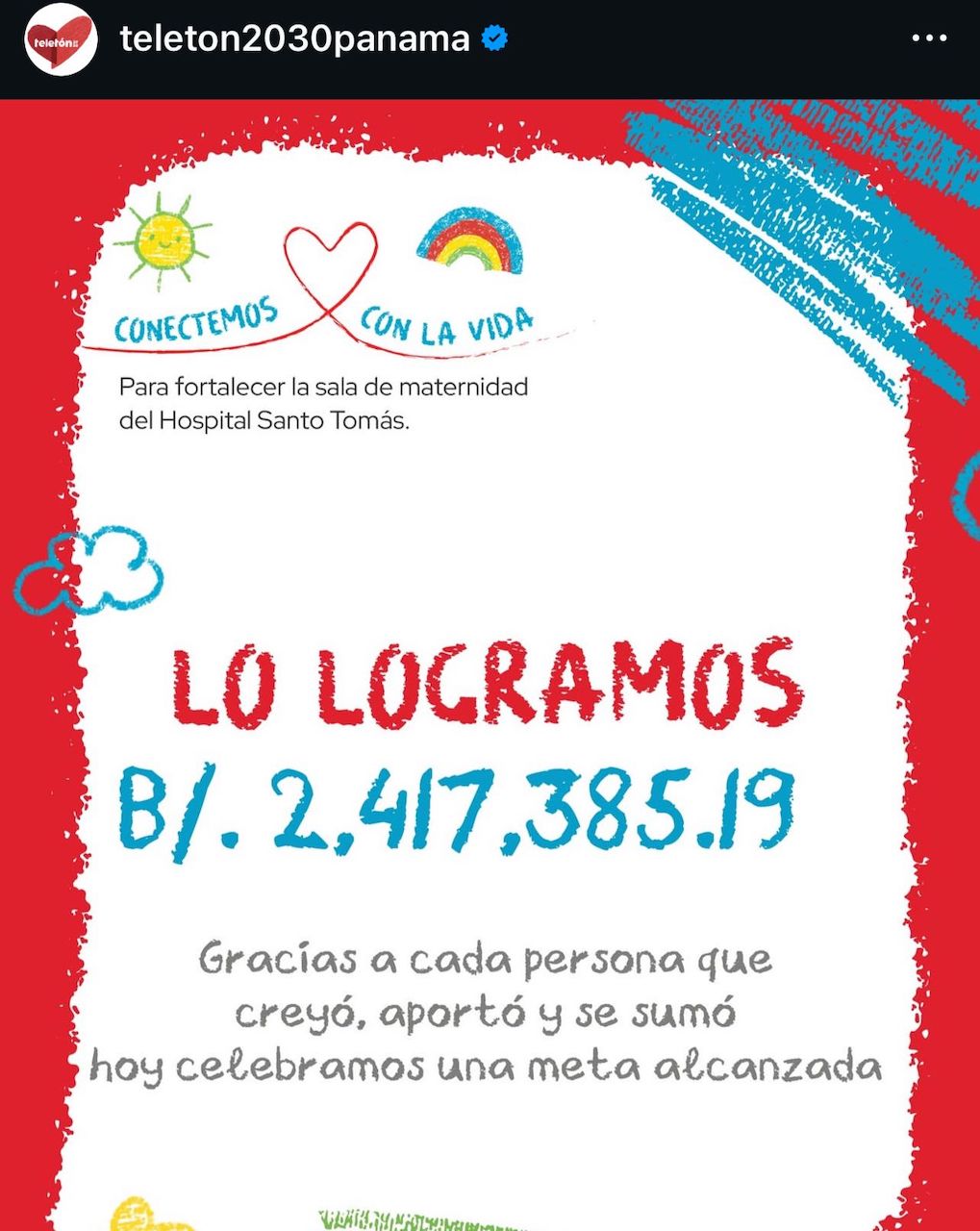 Panamá se puso camiseta de solidaridad y Teletón 20-30 superó la meta con&nbsp;$.2,417,385.19