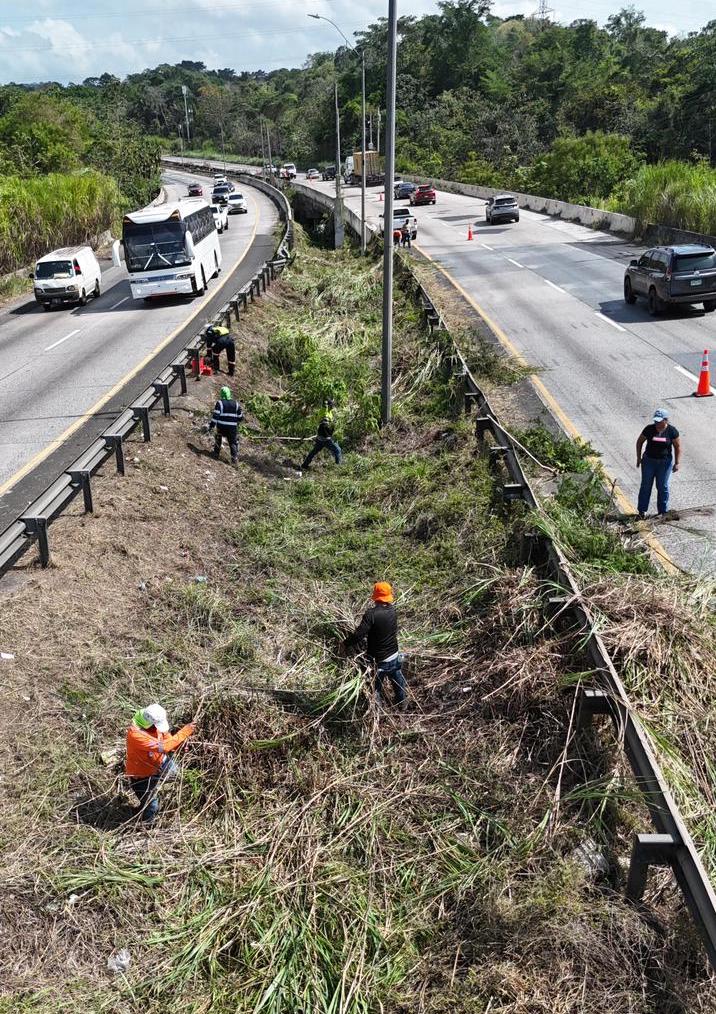 Limpieza y recuperación de isleta del Puente Centenario, trabajo en equipo en&nbsp;Arraiján